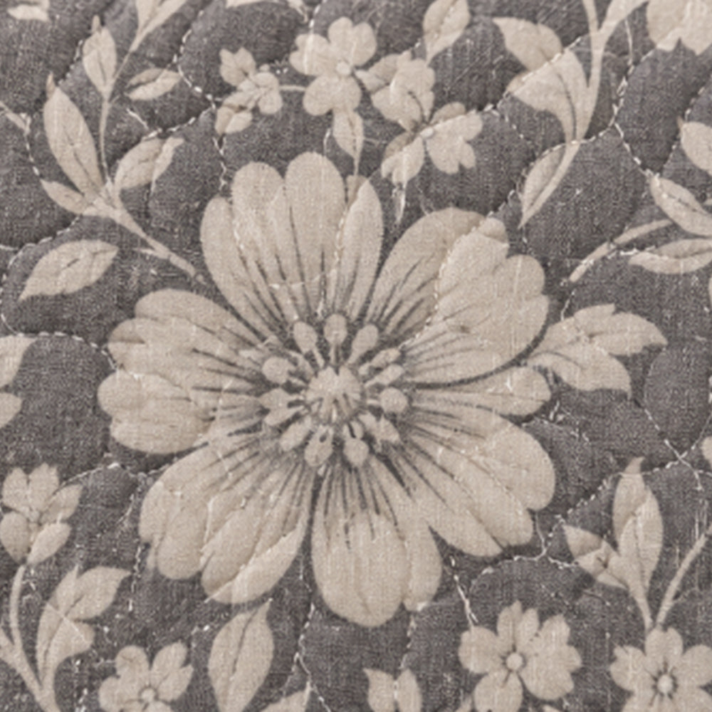 Slate Morris Flora Linen Cotton Dohar