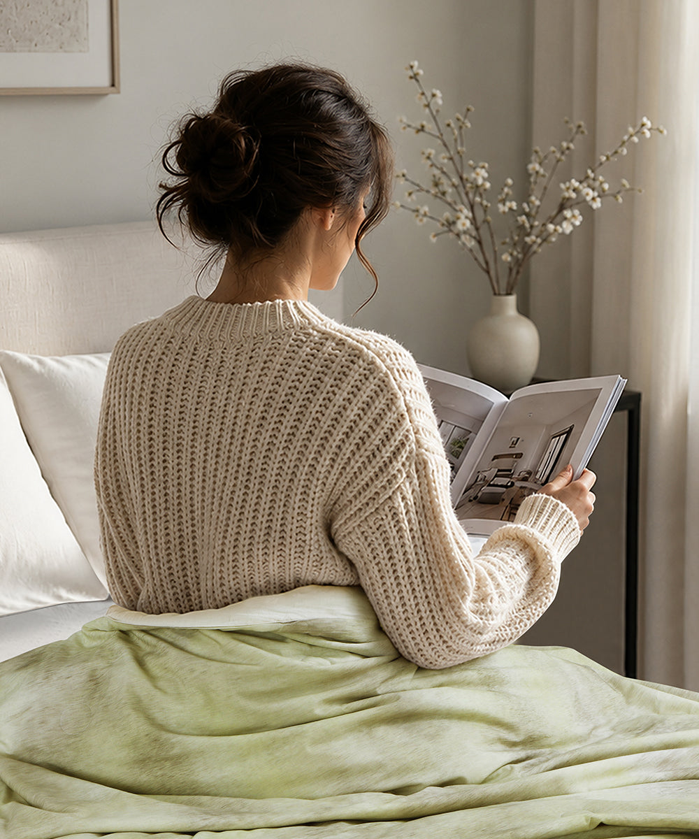 Linen Cotton Dohar – Olive Haze