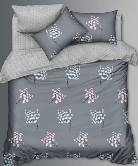 Moon Drape Quilt Bedding Set (4 Pcs) – Silver Blossom