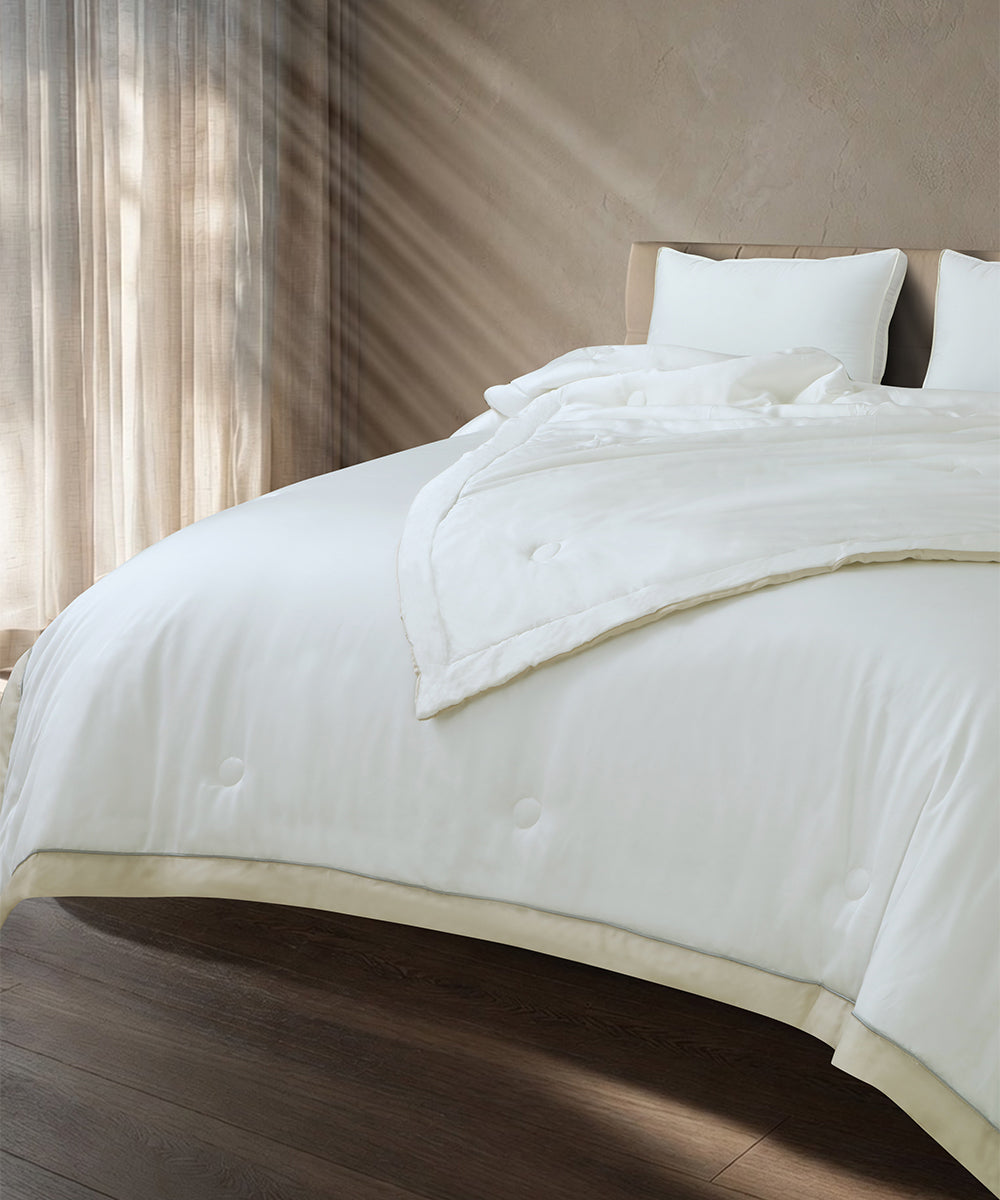 Crochet Tencel Quilt – Ivory Cloud