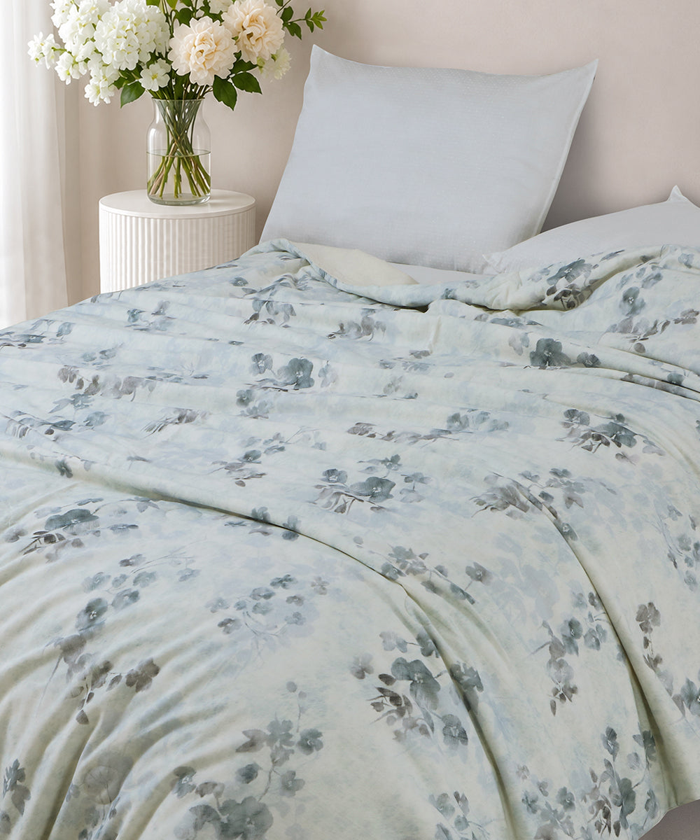 Linen Cotton Dohar – Misty Bloom