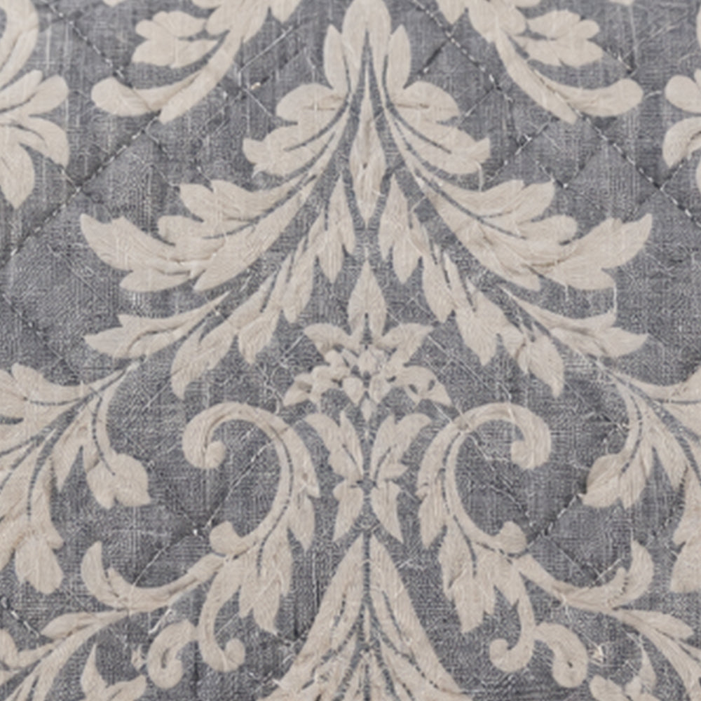 Slate Acanthus Linen Cotton Dohar
