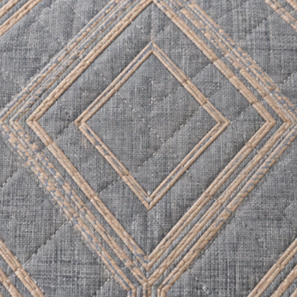 Slate Interlocking Ogee Linen Cotton Dohar