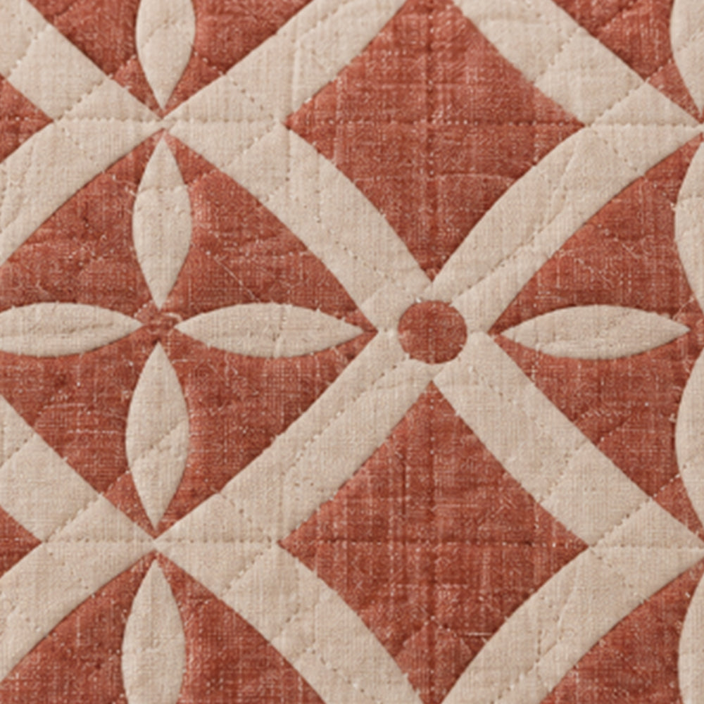 Blush Harlequin Check Linen Cotton Dohar