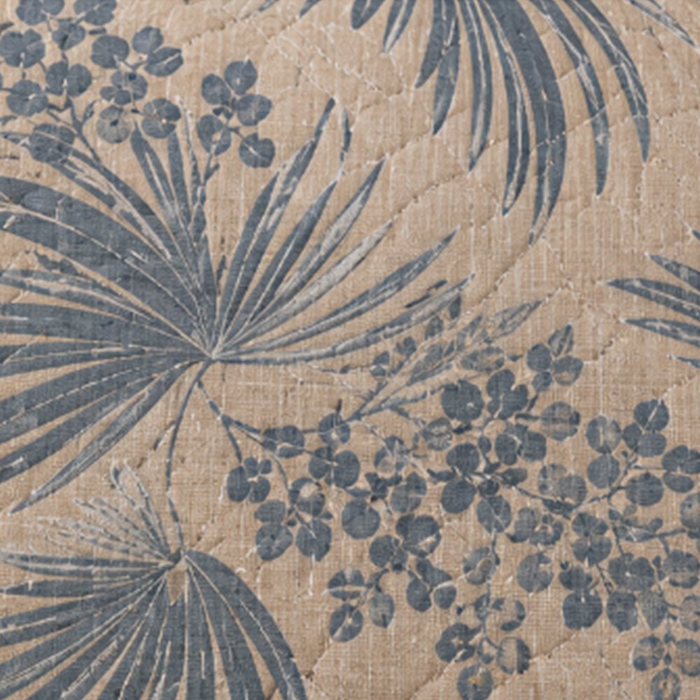 Slate Coastal Palm Linen Cotton Dohar