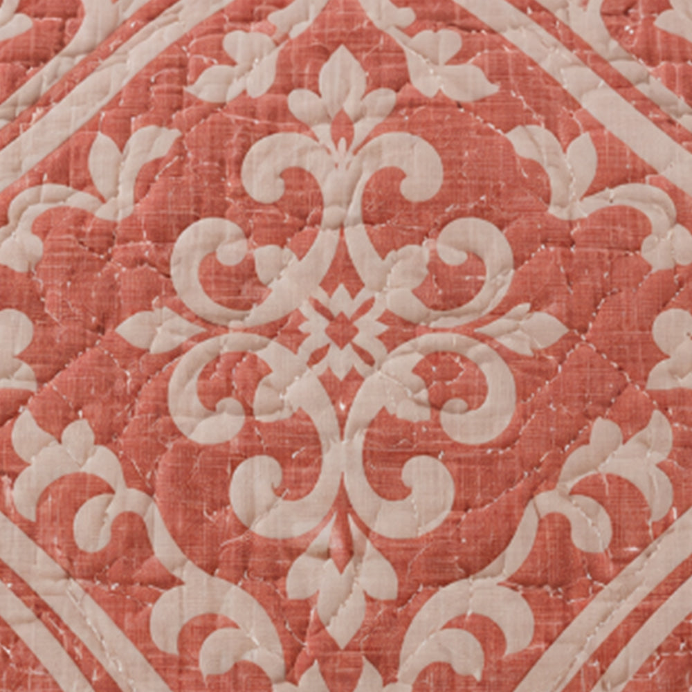 Blush Baroque Trellis Linen Cotton Dohar