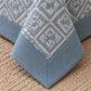 Slate Greek Key Linen Cotton Dohar