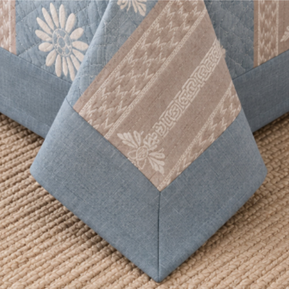 Slate Sunflower Stripe Linen Cotton Dohar