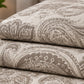 Oatmeal Filigree Scroll Linen Cotton Dohar