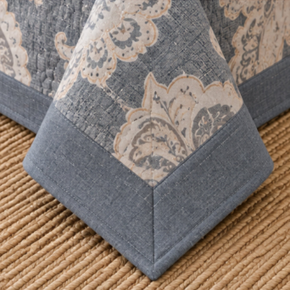 Heritage Teardrop Blue Cotton Linen Dohar