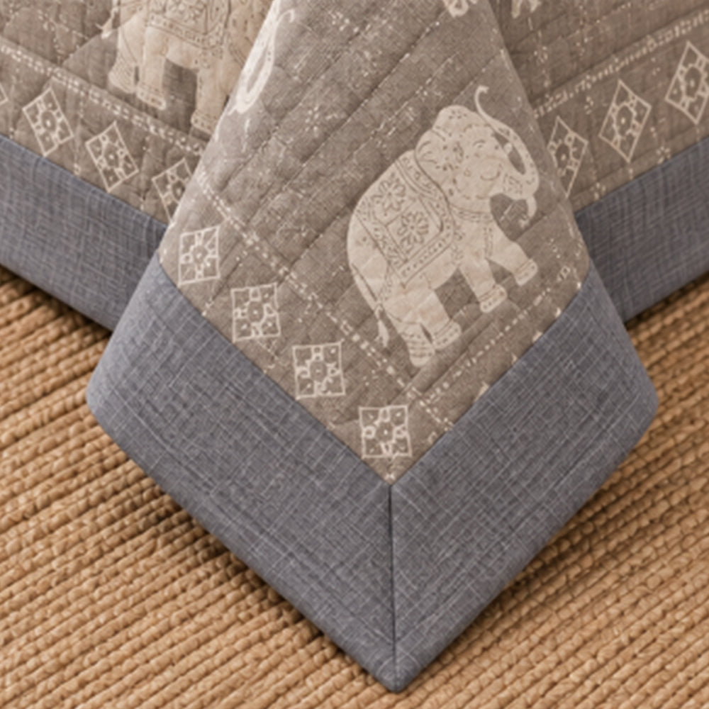 Taupe Royal Tusker Linen Cotton Dohar