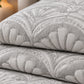 Slate Deco Fan Linen Cotton Dohar