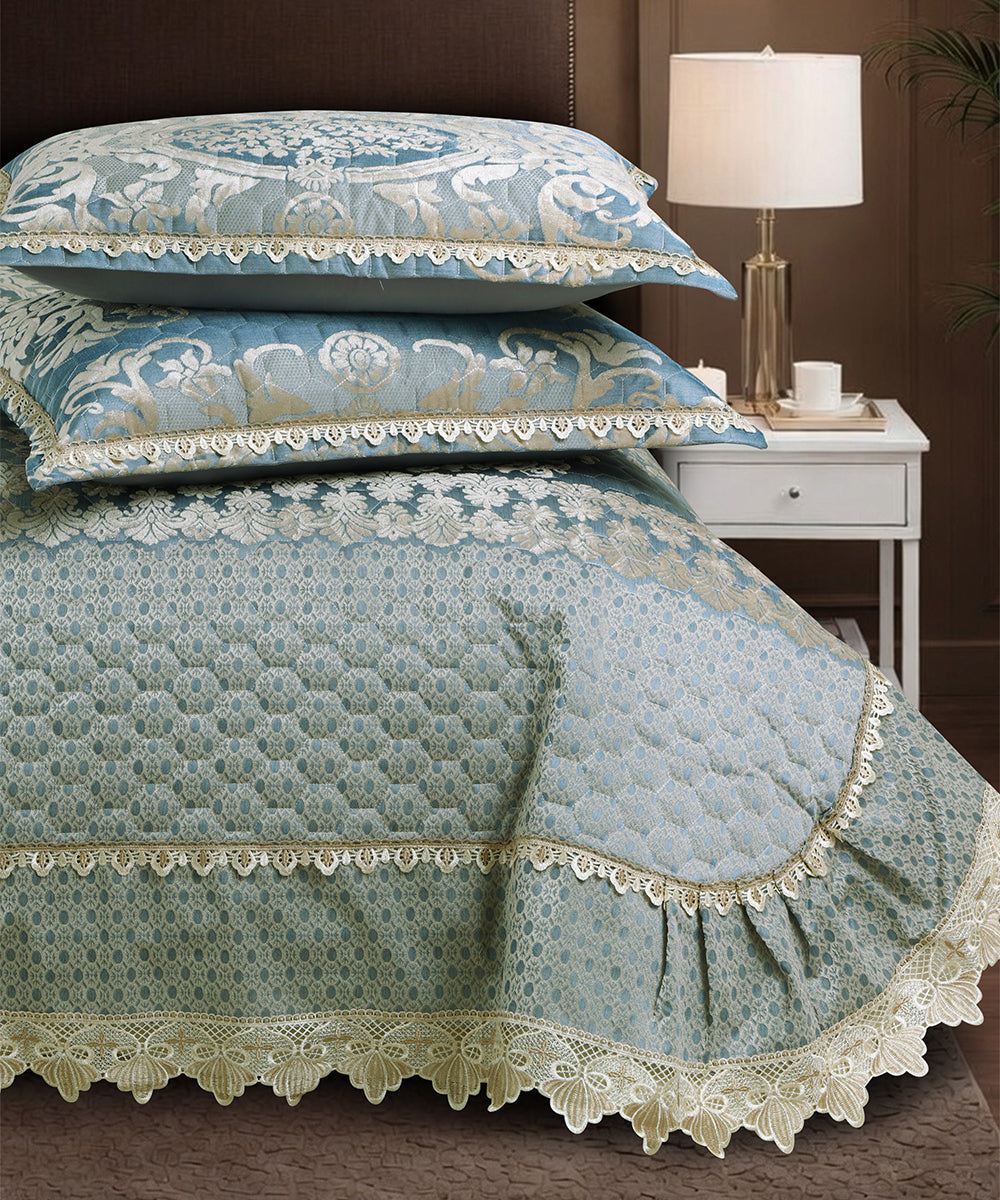 Aurelia Powder Blue Bedcover