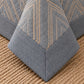 Slate Interlocking Ogee Linen Cotton Dohar