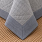 Slate Diamond Trellis Linen Cotton Dohar