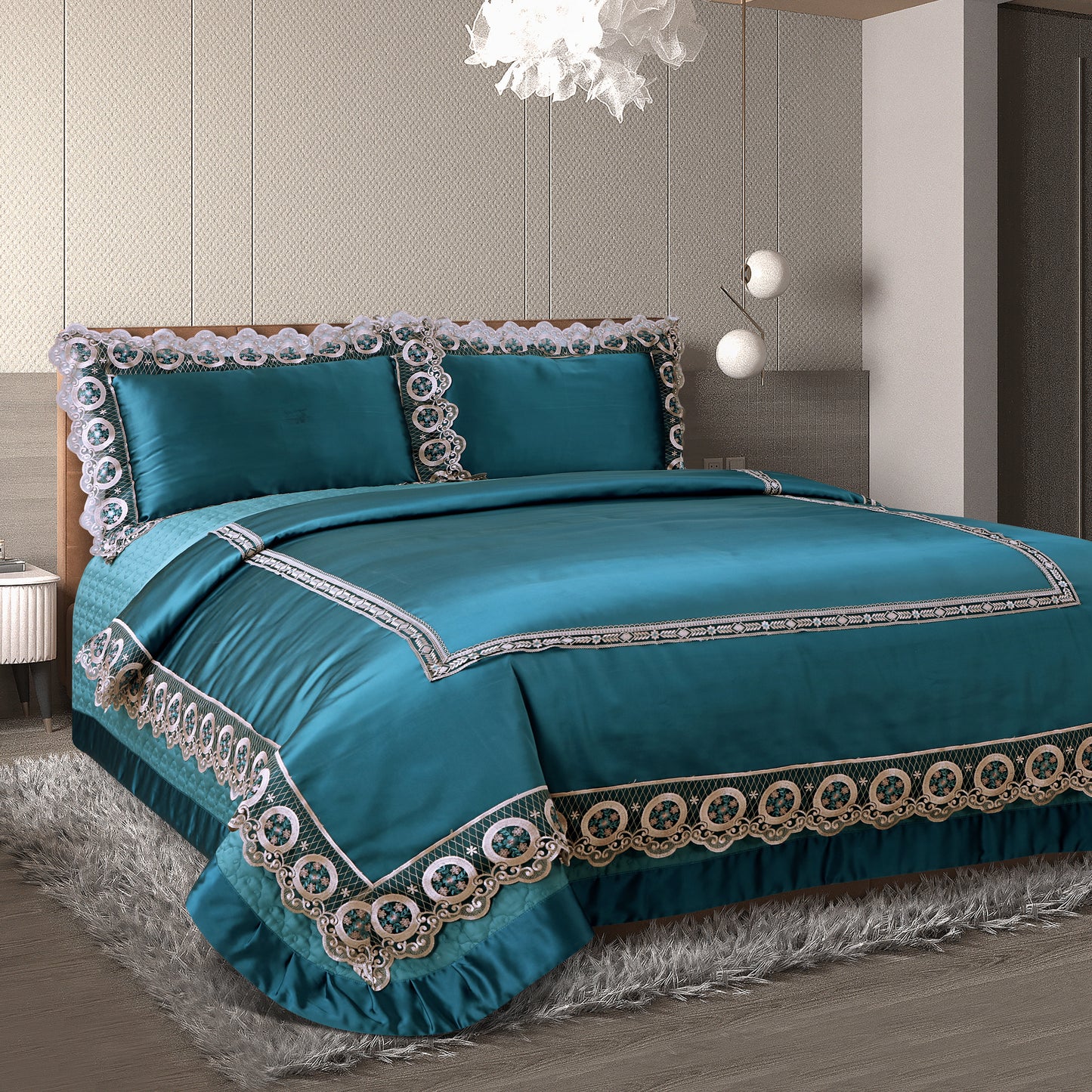 The Lase Trousseau Bedding Set - Blue