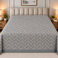 Slate Fern Lattice Linen Cotton Dohar