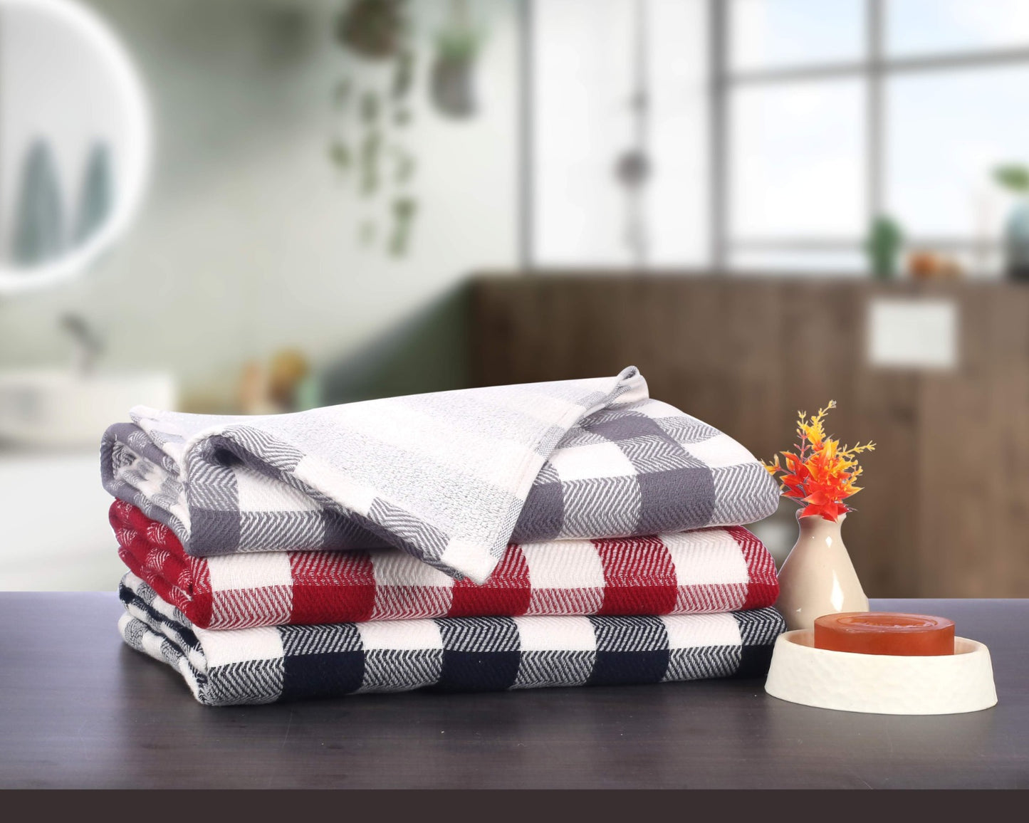 La Casa Heritage Check Towel Set